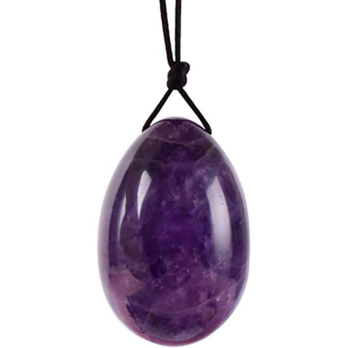 Аметистовий Йоні-Ей (Яйце) з Набором для Масажу та Кегель-Впрас, для Жінок