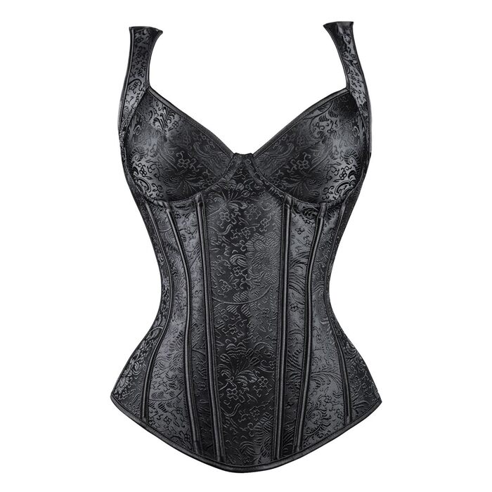 Жіночий готичний корсет-топ Kimring з жакардової тканини, чорний