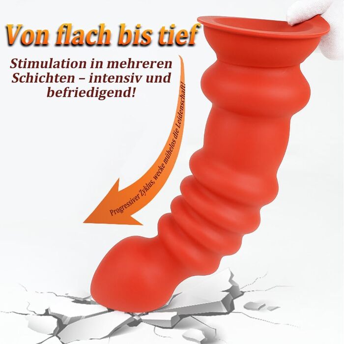 Анальний плаг з м'якого силікону Kuaecr – великий дилдо для ануса з присоскою, тренажер для ануса, іграшки для дорослих (S)