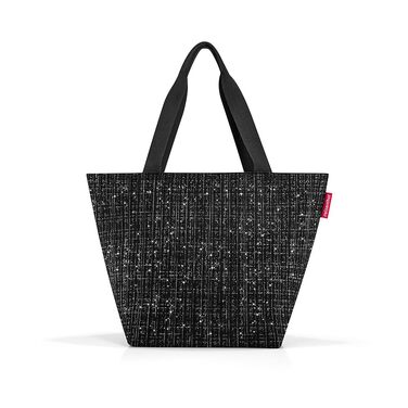 Сумка-шопер reisenthel shopper M — містка жіноча сумка та стильна ручна сумка з водовідштовхувального матеріалу букле, чорна