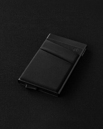 Чоловічий картхолдер VULKIT з RFID/NFC захистом, міні-гаманець для 5-7 карт та купюр, чорний