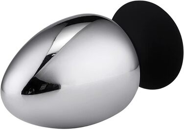 Анальний плаг GeRRiT з нержавіючої сталі, еліптичної форми, для масажу простати та стимуляції, унісекс (S)