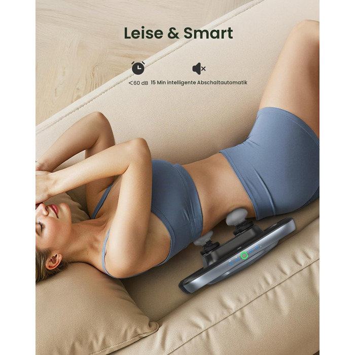 Перкусійний масажер RENPHO Massage Gun для глибокого масажу м'язів, 3200 об/хв, акумулятор 2500mAh, USB-C, 4 змінні насадки, чорний