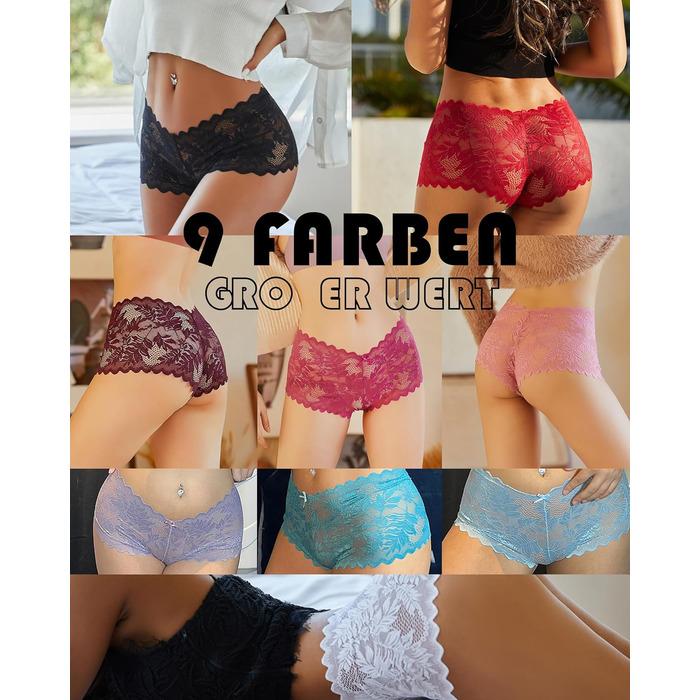 10 пар жіночих боксерів/шлупків: зручні труси з високою посадкою, комплект нижньої білизни, бавовна, S-XL