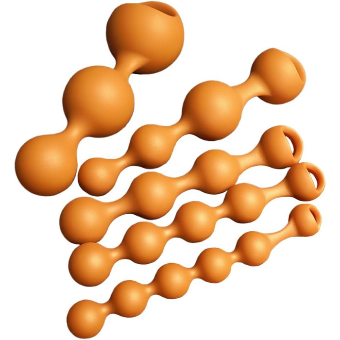 Анальні кульки з рідкого силікону з кільцем для утримання сперми, анальна ланцюжок, анальний плагін, анальні кульки, анус-мастурбатор, фетиш, анальна спринцівка, силіконовий секс-іграшка для чоловіків та жінок (L)