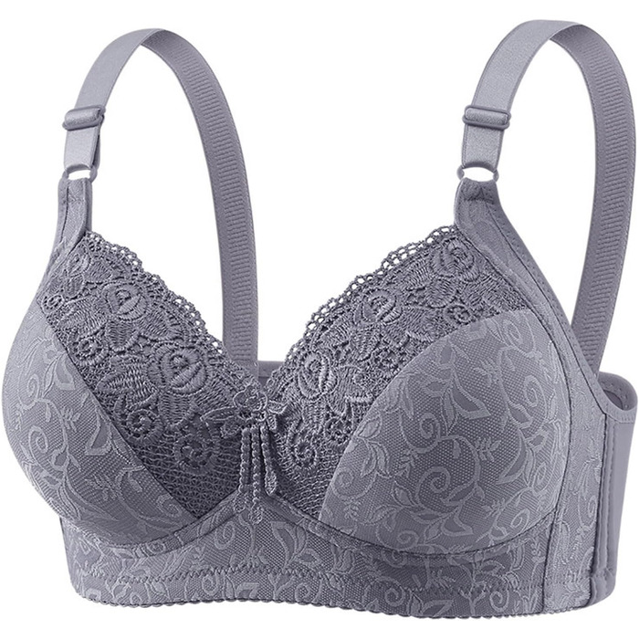 3 шт. Комплект жіночої бюстгальтера без кісточок Push Up для великих грудей. Зручний, м'який, класичний комплект бюстгальтерів (чорний+сірий+хакі), розмір 95C