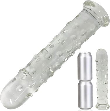 Скляний анальний плагін ScreaAss 25 см з частинками, діаметр 5 см. Іграшка для дорослих для жінок, чоловіків, пар. SM