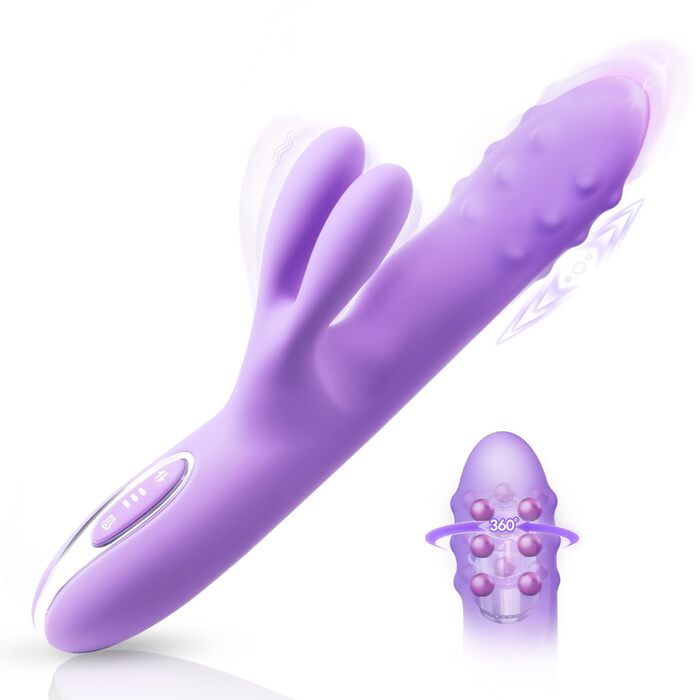 Вібратор жіночий 360° з 10 режимами вібрації, Dildo для стимуляції клітора та G-точки - секс-іграшка для жінок