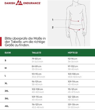 Боксеры чоловічі DANISH ENDURANCE 6 шт. (XXL, чорний) - бавовна, дихаючі, м'які, без етикетки
