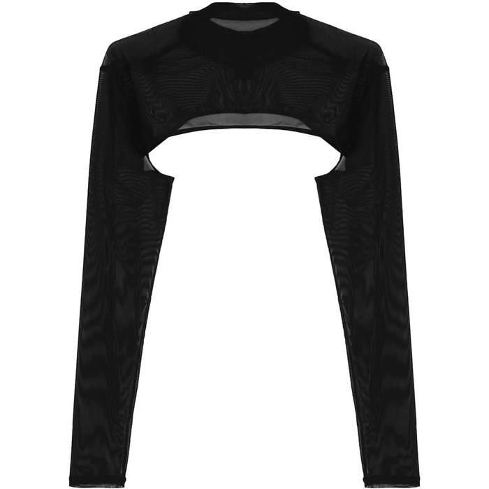 Чоловіча прозора мотоодійна футболка з довгим рукавом, виріз O-Ring, сітчаста напівкроп-футболка для вечірок та клубів