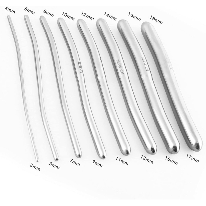 Набір дилататорів уретри: 8 дилататорів Hegar з подвійними кінцями (3-18 мм) + чохол для зберігання