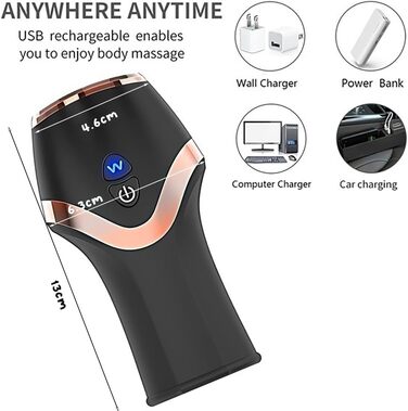 Електричний статевий аксесуар для чоловіків JFRong з 6 режимами стимуляції та вібрації, автоматичний, для мастурбації