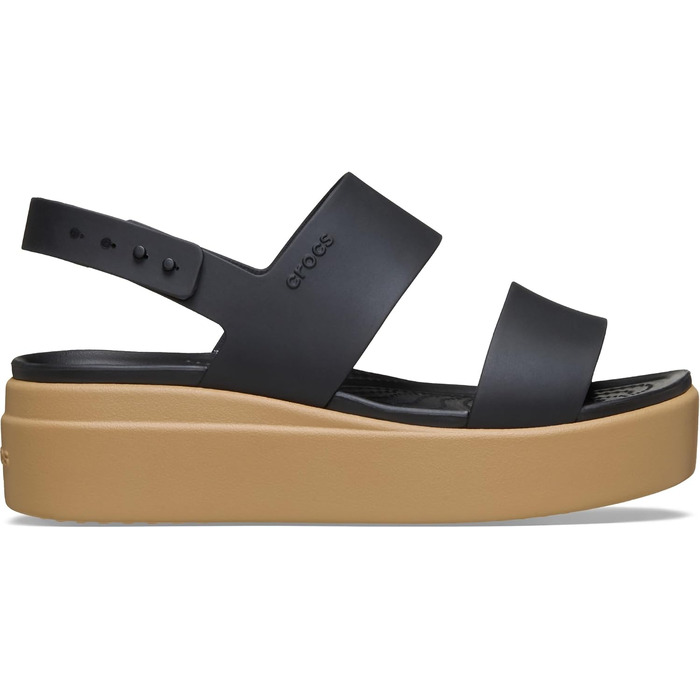Жіночі сандалі-платформи Crocs Brooklyn Cuña Baja, чорний колір (Black Cashew), розмір 39/40 EU