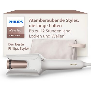 Автоматичний стайлер для завивки волосся Philips 8000 Series, 27 варіантів укладки, чорний (BHB968/10)