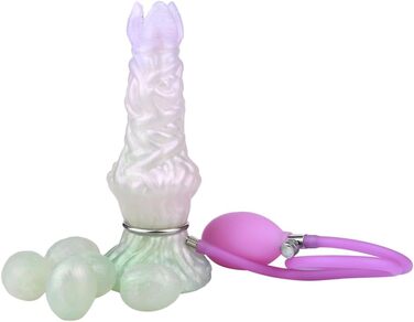 Інопланетний яйцеклад з силікону з п'ятьма яйцями, пневматичний фантазійний дилда для стимуляції G-точки, простати, мастубації. Іграшка для дорослих для жінок та чоловіків. Анальний плагін, дилда-яйце.