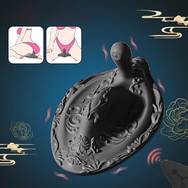 Вібратор OnundOn Erotik Butterfly - стимулятор G-точки для жінок, 12 режимів, чорний