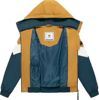 Чоловіча легка перехідна куртка Ragwear Stewie Block: водонепроникна та дихаюча вітровка з капюшоном, колір Cinnamon, розмір XL