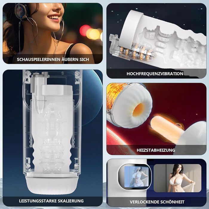 Електричний мастурбатор для чоловіків: чаша для мастурбації з 9 вібрацій та 9 режимів насосу | Інтимна іграшка для чоловіків