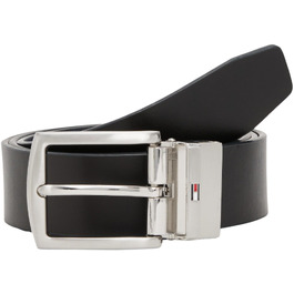 Чоловічий шкіряний ремінь Tommy Hilfiger Denton двосторонній, 3.5 см, 105 см, синій/чорний