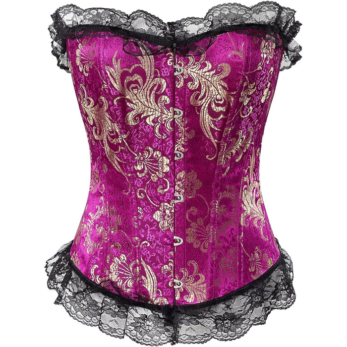 Жіноче корсетне приглушення грудей, корсет-топ, корсетний тренажер талії, жіночий корсет з мереживом, червоний (6XL)