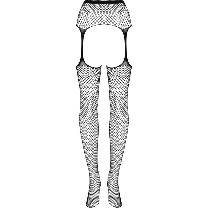 Чулки з гетре, комбіновані (гетр + шкарпетки) Obsessive S815, чорні, XL/XXL