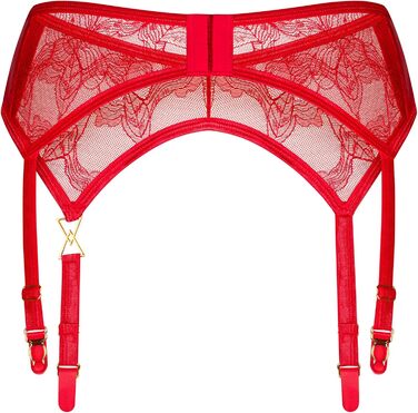 Сексуальний жіночий комплект нижньої білизни Selente Love & Fun з корсетним поясом, танга/шкарпеток (XXL-3XL, червона сітка)