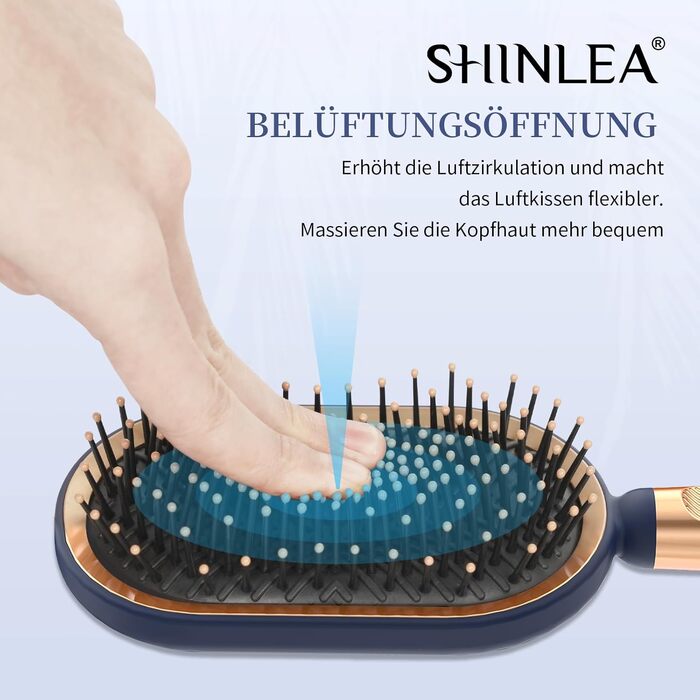 Щітка для волосся SHINLEA Detangler — масажна paddle-щітка для розплутування вологого та сухого волосся, проти випадіння та ламкості, для чоловіків, жінок та дітей