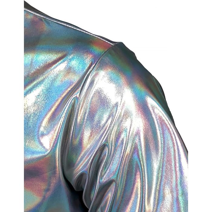 Чоловічий блискучий бронзовий костюм для вечірок та клубів JOGAL (сріблястий блиск, розмір S)