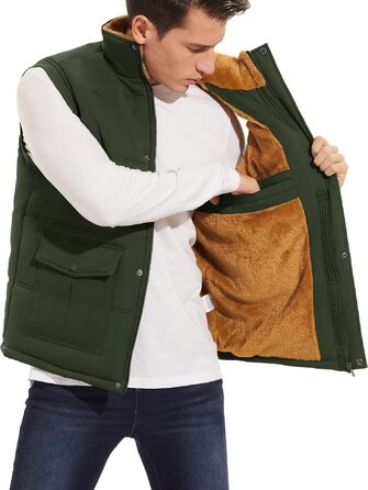 Чоловічий флісовий жилет MAGCOMSEN для активного відпочинку, терможилет Outdoor (XXL, армійський зелений)