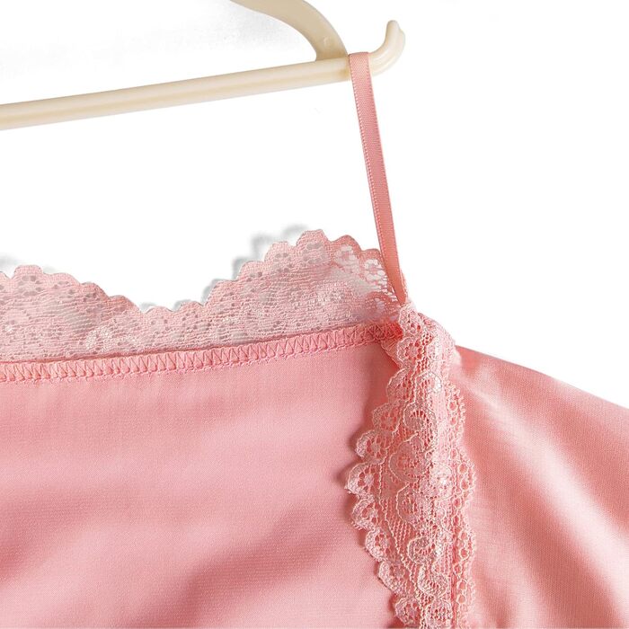 Халат жіночий легкий атласний короткий Aranmei з V-подібним вирізом, 3/4 рукав, для нареченої/дружки, з поясом, рожевий