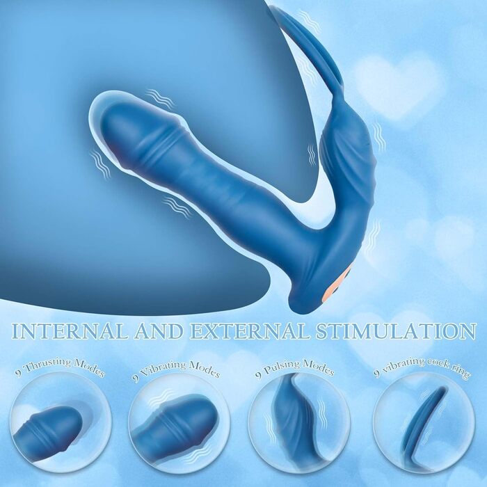 Анальні вібратори LYAMais для чоловіків: стимуляція простати, 9 режимів, кільце для пеніса, масажер-дилда, анальний плаг