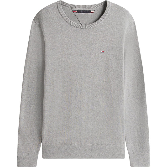 Чоловічий бавовняний джемпер Tommy Hilfiger Essential Cotton Crew Neck сірого кольору (Medium Grey Heather), розмір 3XL
