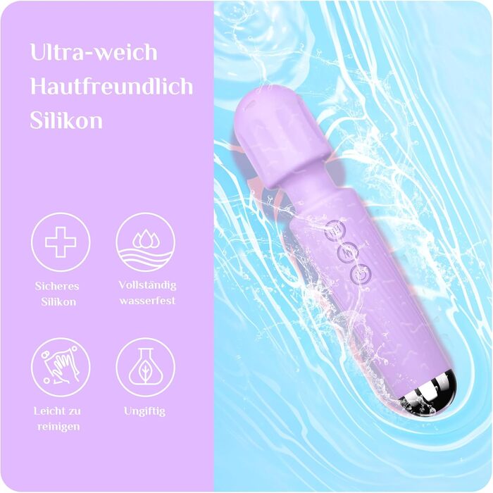 Вібратор дилда для жінок, G-spot, 8 режимів, стимуляція клітора, набір вібраторів (Рожевий, Світло-фіолетовий)