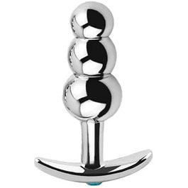 Анальні іграшки для дорослих: набір металевих анальних пробок з G-точком (3 шт.)