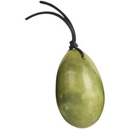 Набір для вагінального масажу з нефриту Yoni Egg - 40x25 мм, зелений