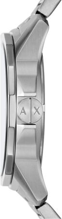 Чоловічий кварцовий годинник Armani Exchange з багатофункціональним циферблатом, сталевий браслет, 44 мм (Silver Tone And Grunge)