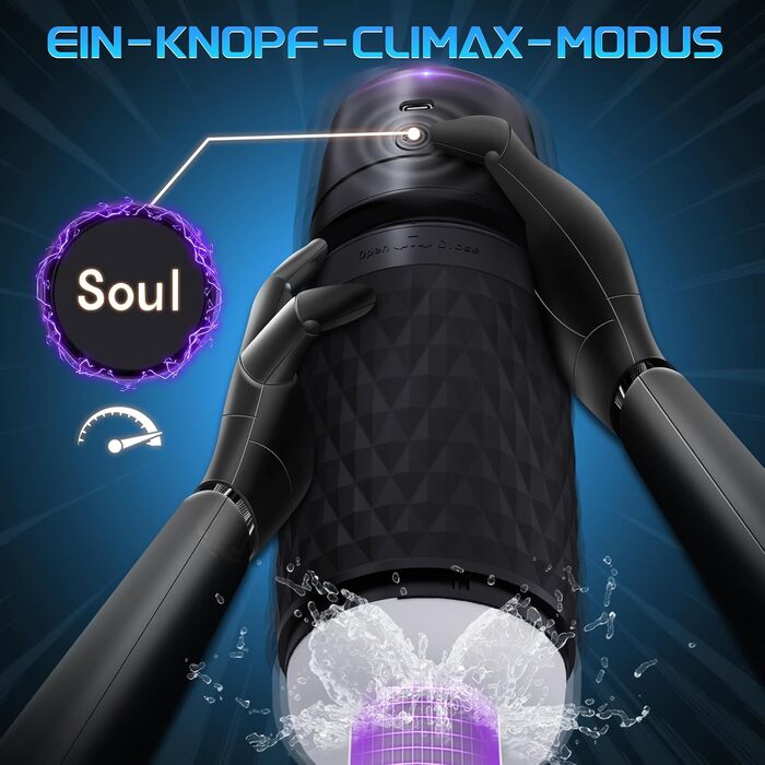 Мастурбатор для чоловіків Eanatoys з 3 режимами всмоктування, 4 вібраторами та реалістичною вагіною. Секс-іграшка з функцією швидкого досягнення оргазму. Чорний колір.