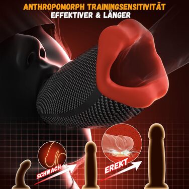 Вібратор для чоловіків Tagnaff Neu з набором, 9 функцій: стукіт, облизування, вібрація. Іграшка для соло-мастурбації з пультом керування.