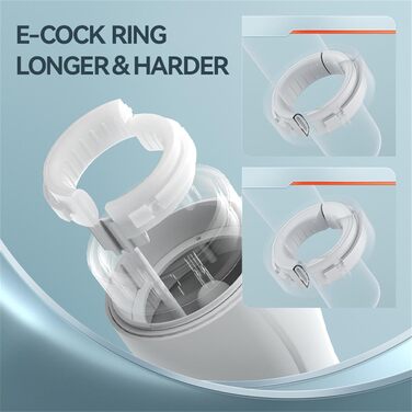 Масажер для чоловіків з 4 режимами всмоктування, 10 вібраційними режимами та функцією нагріву. Стимулятор пеніса, чорний