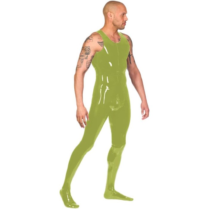 Костюм для чоловіків JQYTEN, фетиш-костюм з штучної шкіри, комбінезон, PVC, розмір S-7XL, чорний