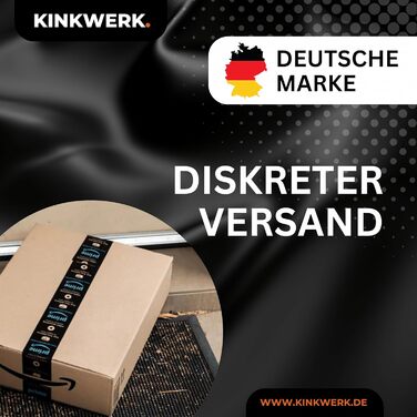 Маска для БДСМ з дildo-запором KINKWERK | Маска ізоляції з PU-шкіри для чоловіків та жінок | Чорний колір