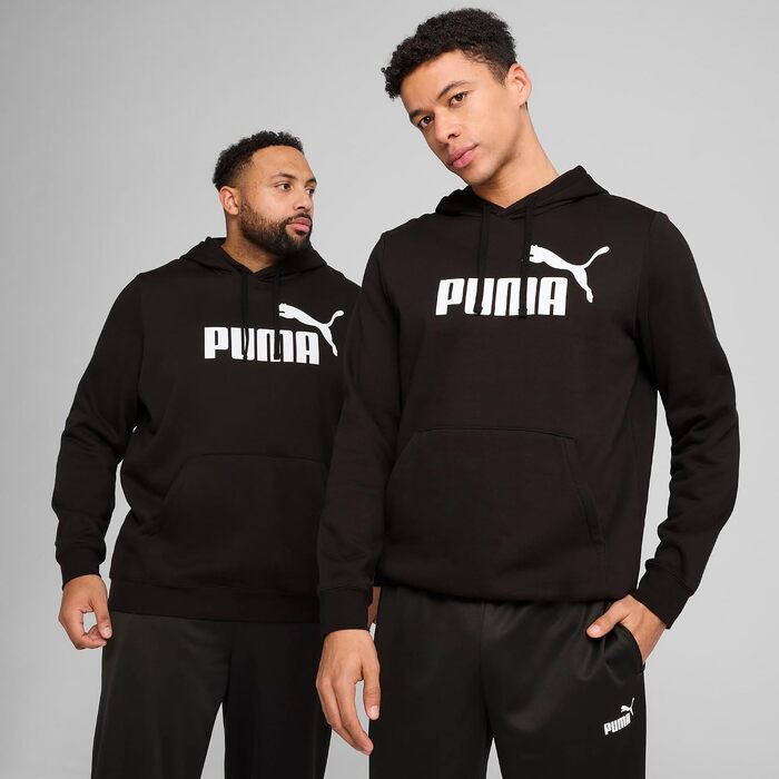 Чоловіча толстовка з капюшоном PUMA Essentials No. 1 Logo Hoodie, чорна, розмір 4XL
