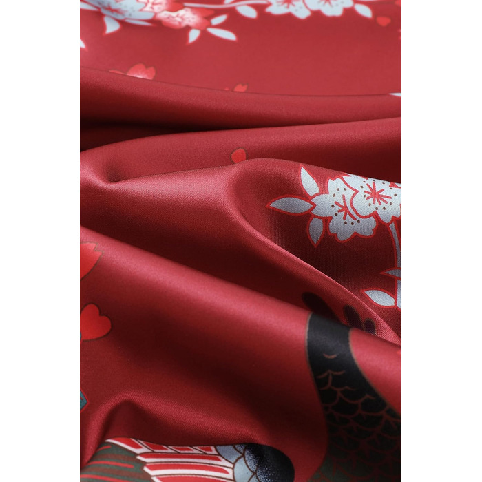 Халат жіночий шовковий максі з квітковим принтом, Babeyond