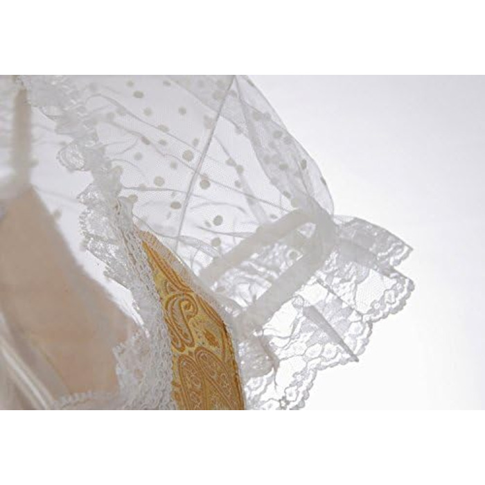 Корсет топ бюстєль для жінок, повні розміри, атлас, квіткова мереживо, шнуровка, білий, артикул 2550 (S, 8108Gelb)