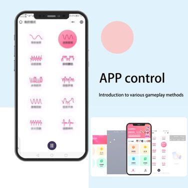 Вібратор для жінок та пар з пультом керування Bluetooth, 9 режимів вібрації, рожевий