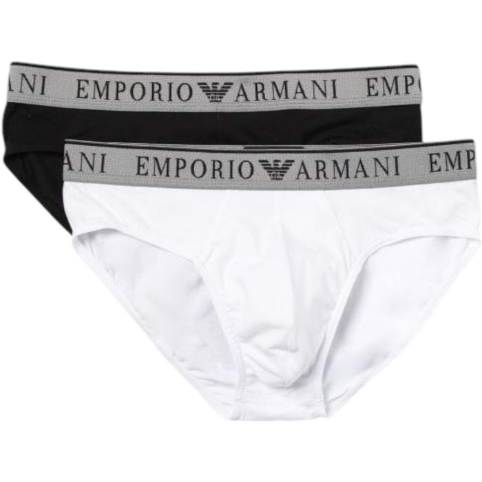 Слип Emporio Armani (2 шт.) (L, Чорний/Білий)