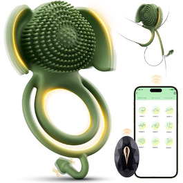 Вібратор для пар Paarvibrator з масажером клітора, 9 режимів вібрації, кільце для статевого члена, еротична іграшка для пар, чоловічі та жіночі вібратори, масажер для статевого члена з керуванням через додаток