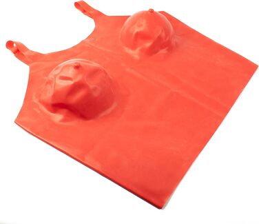 Корсет латексний Rubberfashion з чашками для грудей, довжина талії, чорний, 0.4 мм (M)