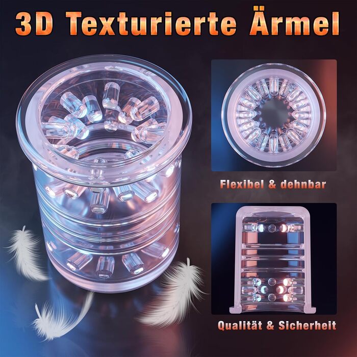 Інтимна іграшка для чоловіків - мастурбатор з 4 режимами всмоктування, 10 телескопічних та 10 обертових, кільце для пениса, MD-FRheidong