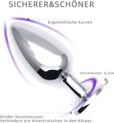 Набір анальних пробок (4 шт.) з металу, різних розмірів, для початківців, жінок, чоловіків, пар. Чорний колір.